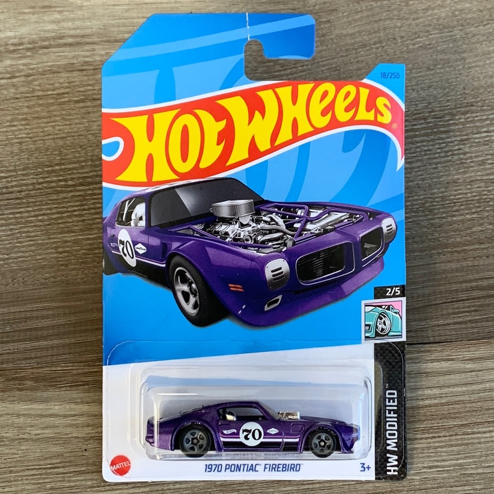 Hot Wheels 1970 Pontiac 70 Firebird Trans Am Purple TA Sports Car Hotwheels 2023